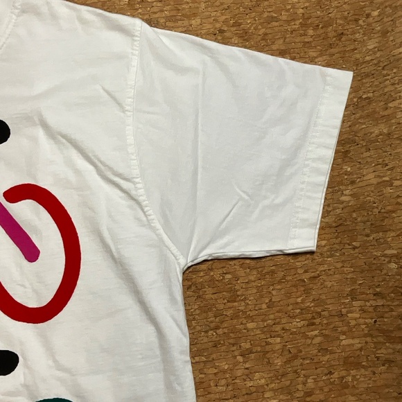 Vintage Bo Bendixen Bike Art Tee Denmark White Medium Unisex 90s Graphic T-Shirt - Picture 11 of 14